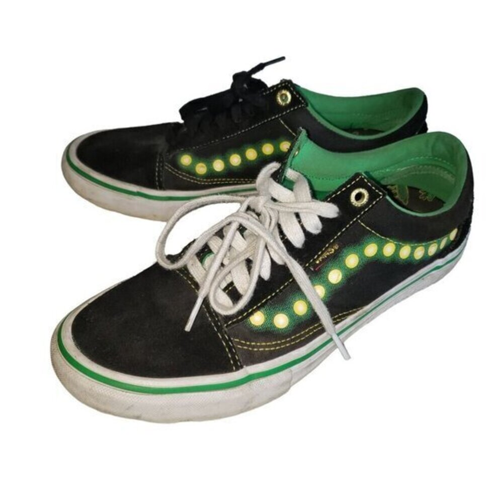 Vans Shake Junt Old Skool Mens Low Top Sneakers Shoes Size 8.5 Black Green